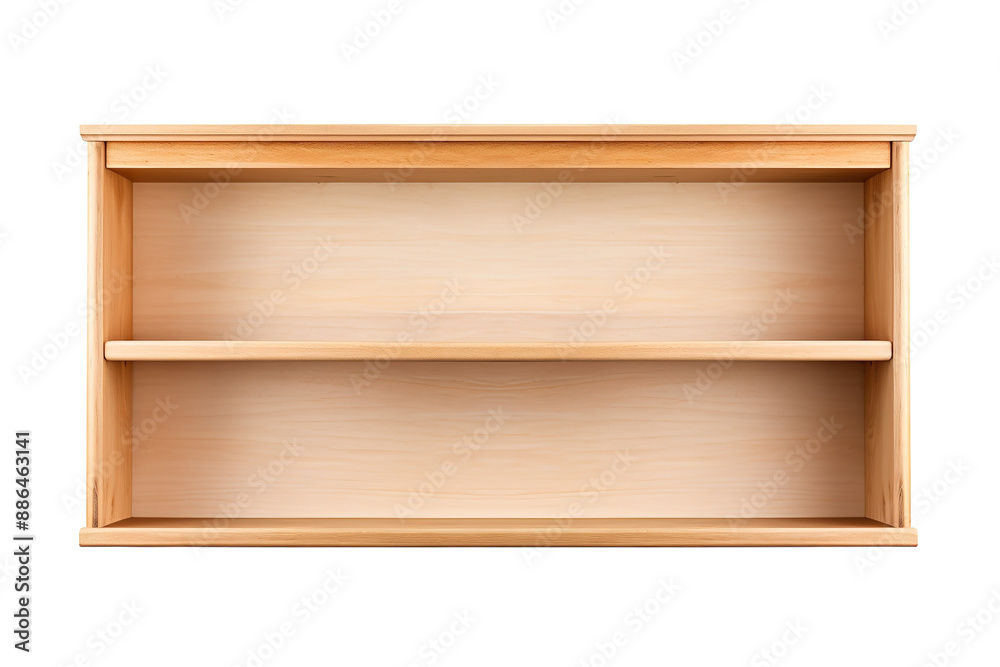 A Simple Wooden Shelf Awaiting Its Purpose on a White or Clear Surface PNG Transparent Background A Simple Wooden Shelf Awaiting Its Purpose on a White or Clear Surface PNG Transparent Background
