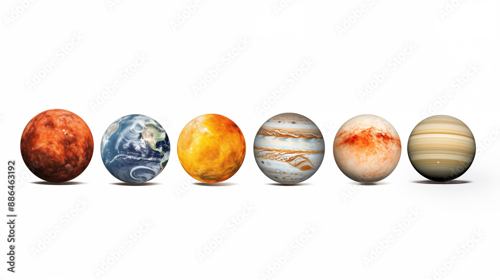 Set of planets isolated on white background. Set of planets isolated on white background.