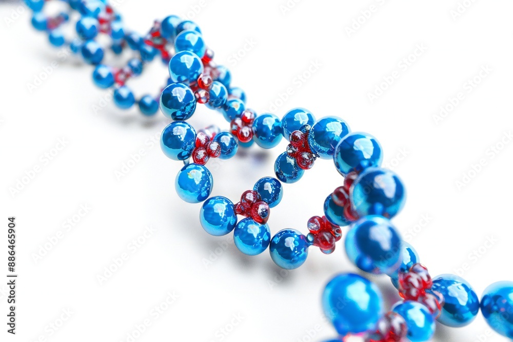 Human dna molecule thread on white background Generative Ai Human dna molecule thread on white background Generative Ai