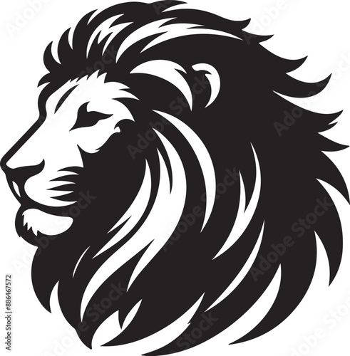 Lion head vector logo design, lion icon