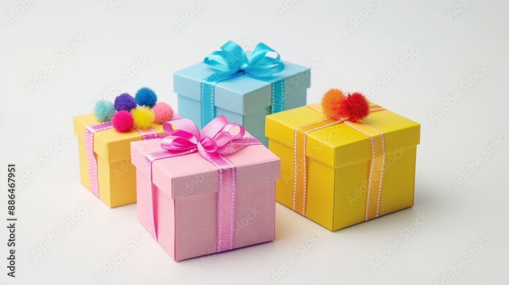 Fototapeta premium Colorful Gift Boxes with Bows