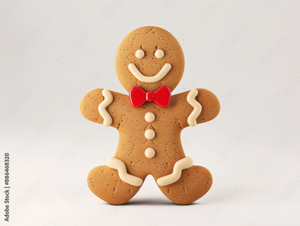 a gingerbread man with a bow tie a gingerbread man with a bow tie
