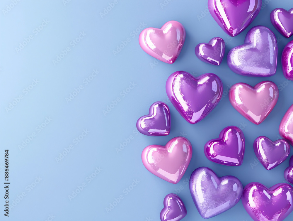 a group of purple and pink hearts a group of purple and pink hearts