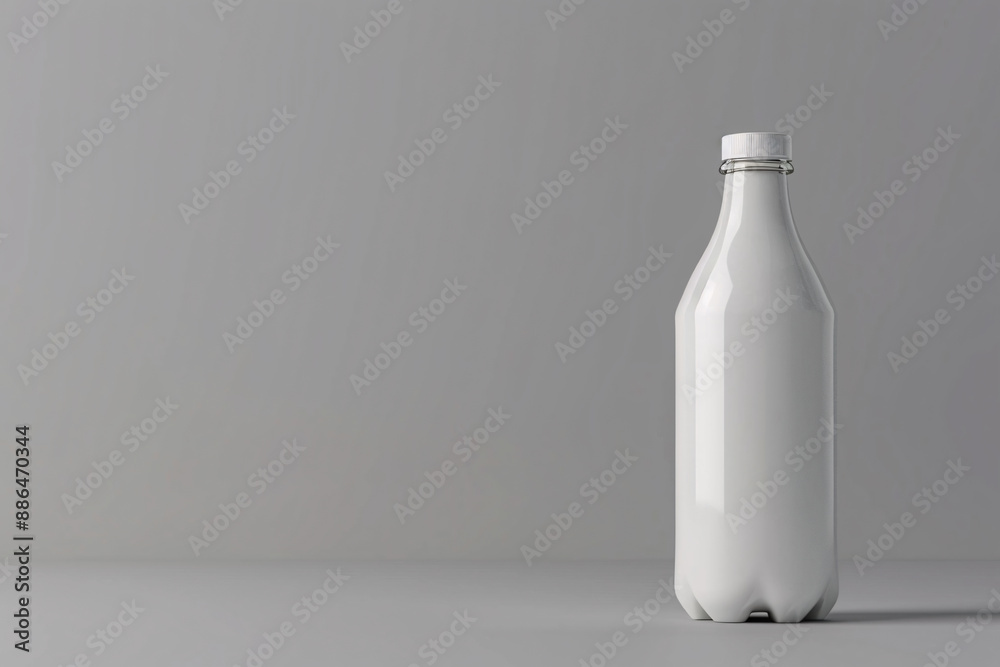 a white bottle with a cap a white bottle with a cap
