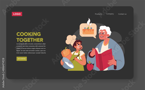 Grandparents Day. Flat Vector Illustration