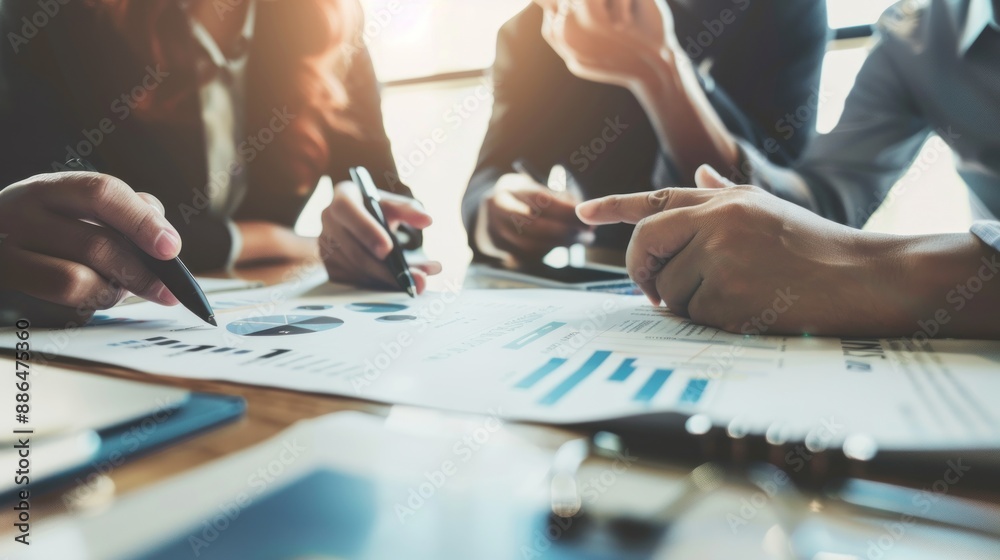 Business Meeting, Analyzing Data and Charts Business Meeting, Analyzing Data and Charts