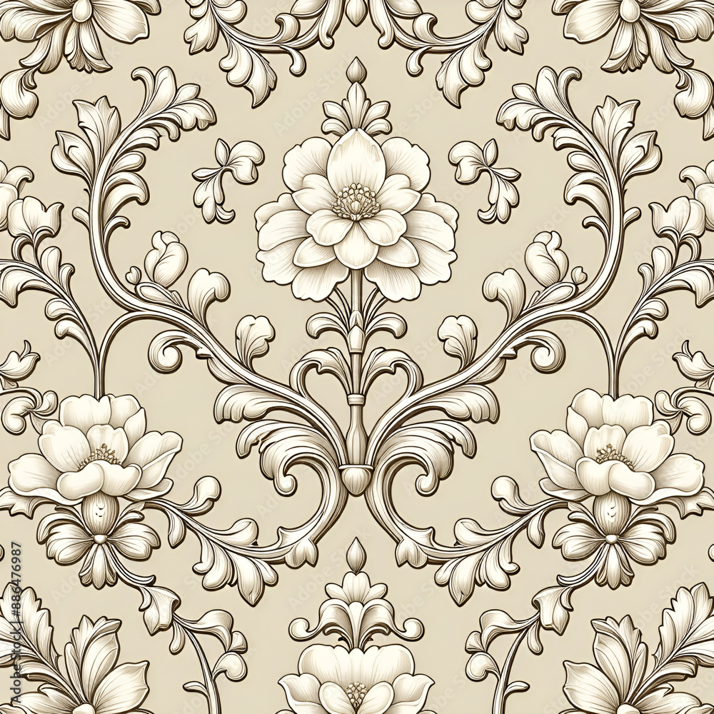 seamless pattern with flowers