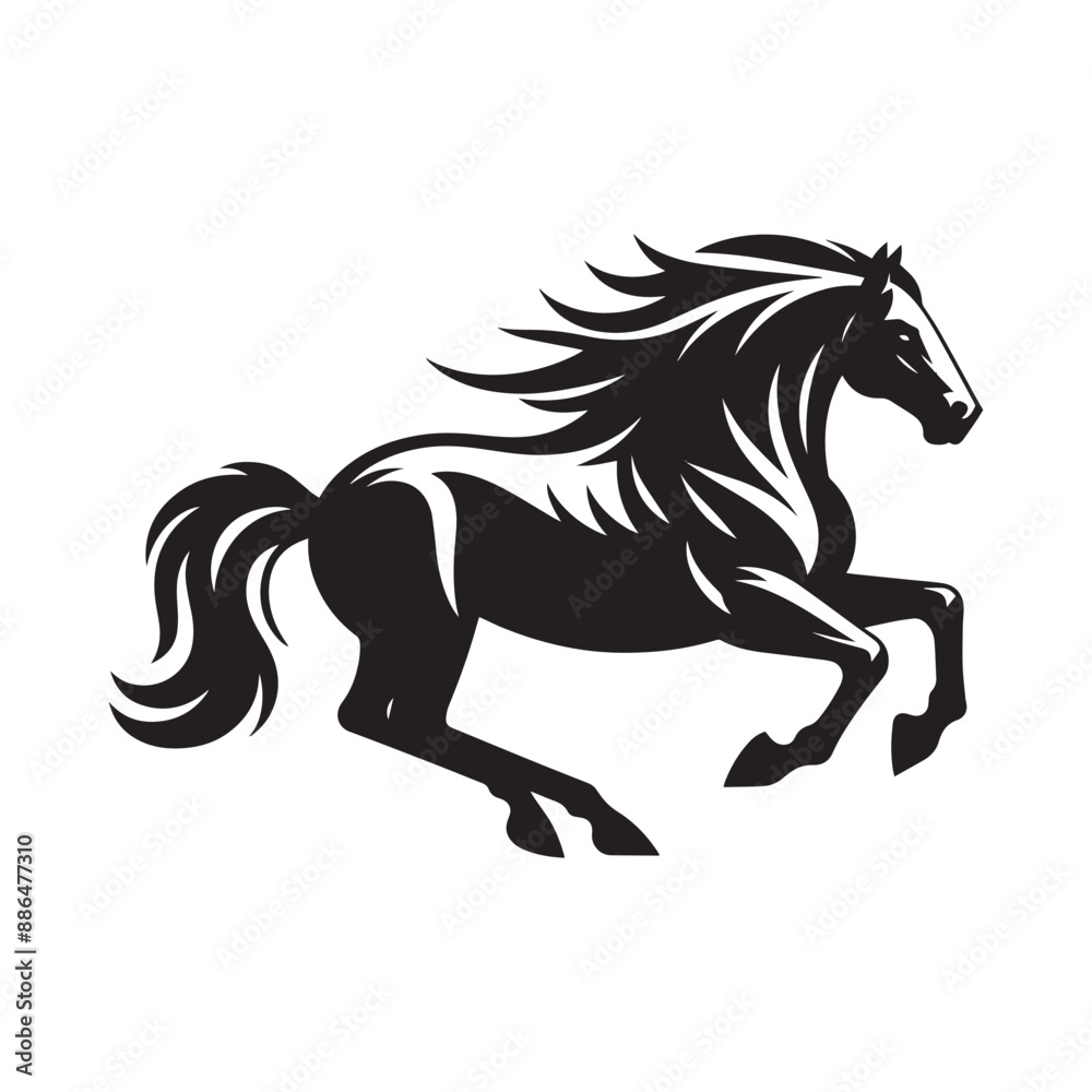 Unicorn horse silhouette flat illustration design
Unicorn horse silhouette flat illustration design