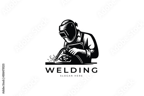 Welding Image logo design Vector Image Isolated on white
