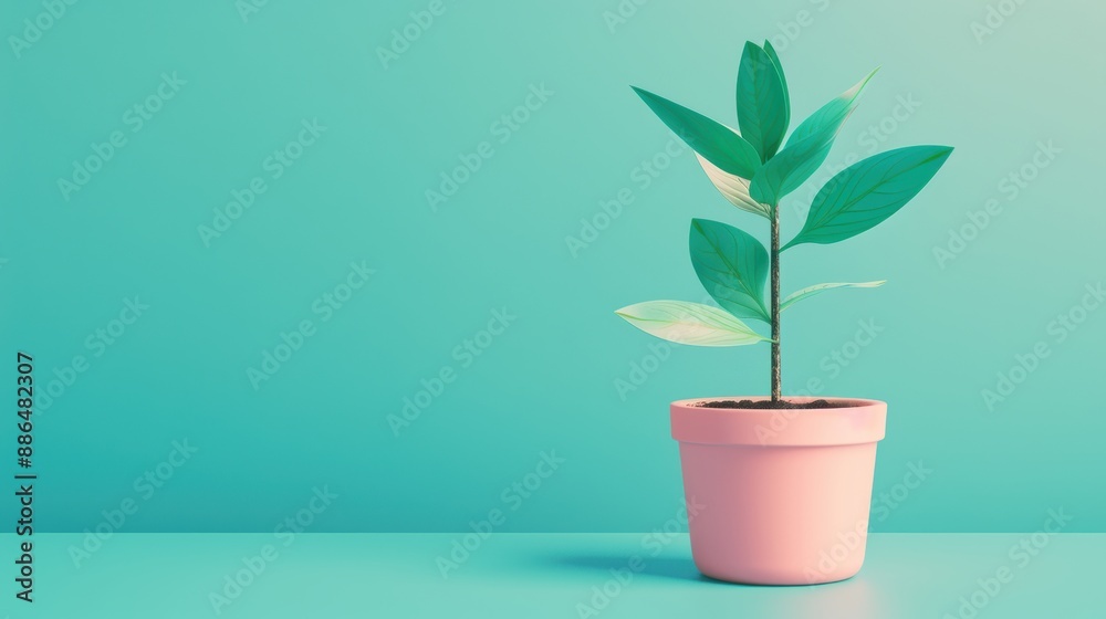 A conceptual image of a thriving business plant, symbolizing growth and prosperity, with ample copy space for text or graphics. The vibrant colors and symbolic elements make it ideal for illustrating A conceptual image of a thriving business plant, symbolizing growth and prosperity, with ample copy space for text or graphics. The vibrant colors and symbolic elements make it ideal for illustrating
