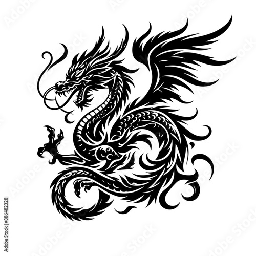 black dragon tattoo design