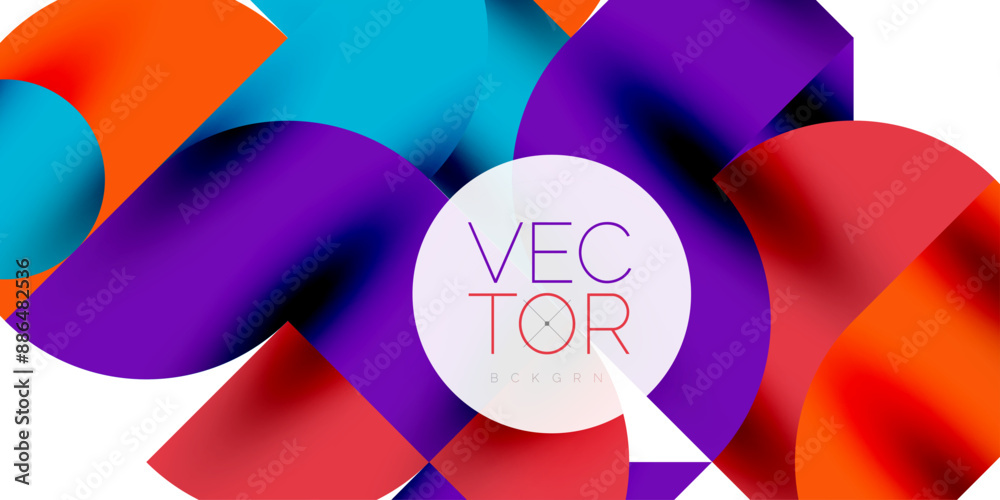 Shadow effect shiny circles and round triangles geometric modern art. Vector Illustration For Wallpaper, Banner, Background, Card, Book Illustration, landing page Shadow effect shiny circles and round triangles geometric modern art. Vector Illustration For Wallpaper, Banner, Background, Card, Book Illustration, landing page