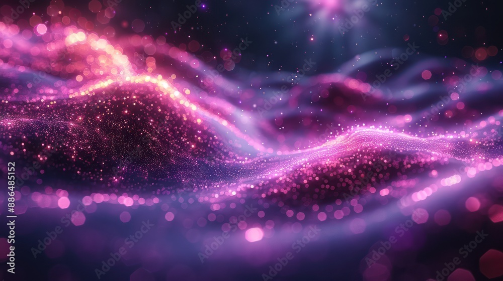Abstract Pink and Purple Glitter Wave Abstract Pink and Purple Glitter Wave