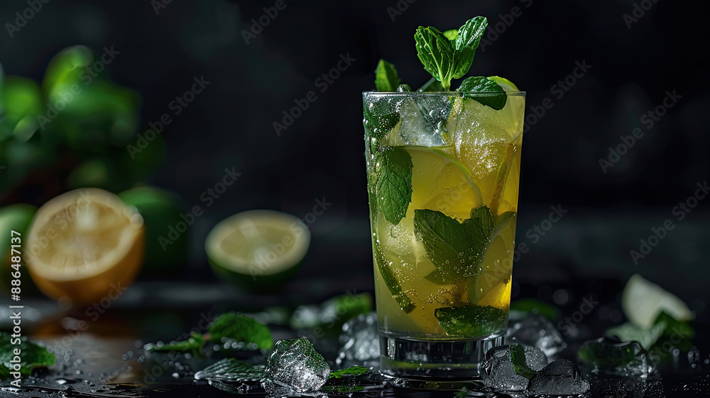 mojito cocktail with lime and mint mojito cocktail with lime and mint