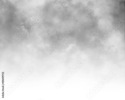Black gradient transparent fog smoke cloud