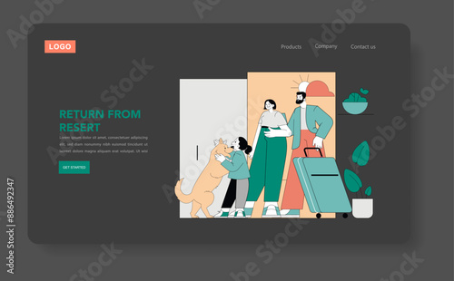 Last Days Of Summer. Flat Vector Illustration