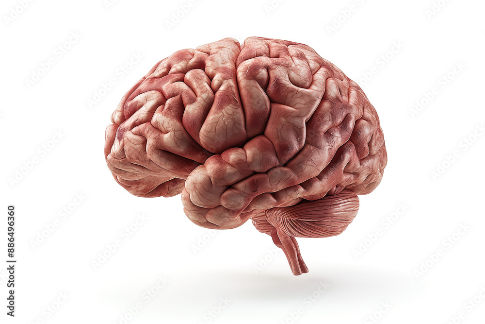 Real human brain isolated on white background. Real human brain isolated on white background.
