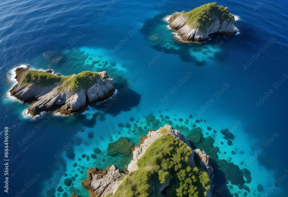 Beautiful beach scenery, high angle view of the sea Beautiful beach scenery, high angle view of the sea