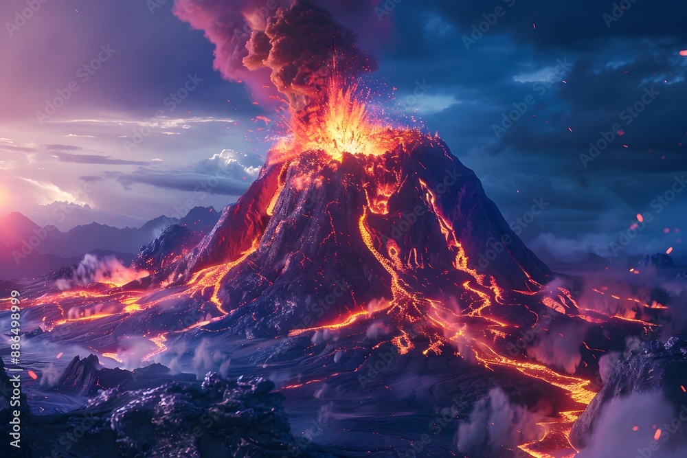 Fototapeta premium volcanic eruption