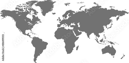 world map with transparent background