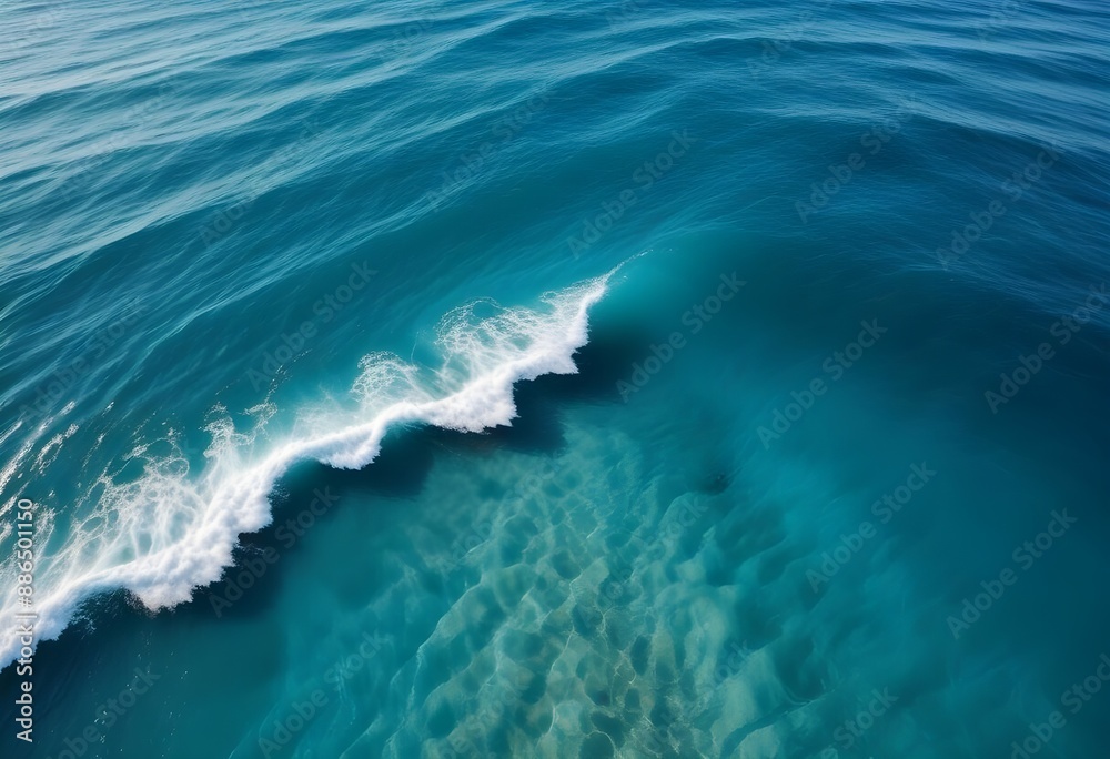 Fototapeta premium Beautiful beach scenery, high angle view of the sea