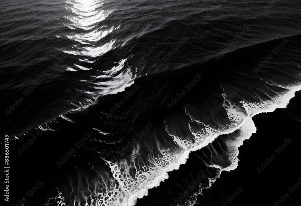 Obraz premium Beautiful beach scenery, high angle view of the sea