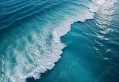 Beautiful beach scenery, high angle view of the sea