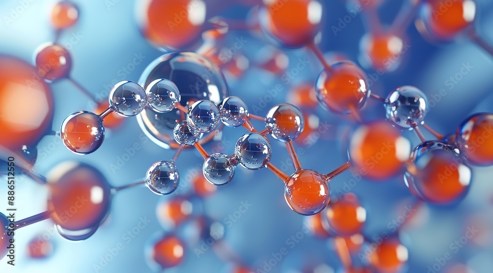 Chemical molecule model 3D rendering, innovative technology for science and medicine. Chemical molecule model 3D rendering, innovative technology for science and medicine.