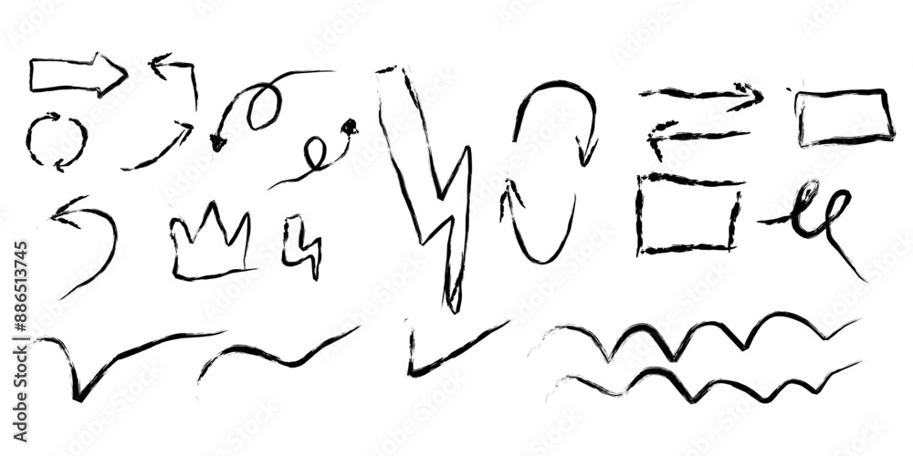 hand-drawn illustration of brush hand-drawn illustration of brush