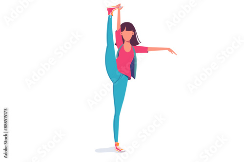 Girl Performing High Kick