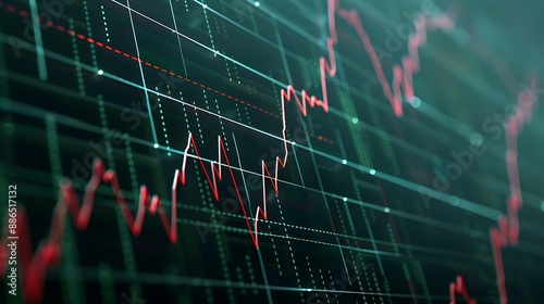 Conceptual image of a stock market line graph ascending sharply, illustrating bullish market sentiments, with each line segment representing different sectors of the economy.