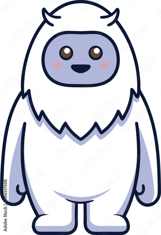 yeti cartoon vector illustration isolated on a white background, yeti cartoon logo design template yeti cartoon vector illustration isolated on a white background, yeti cartoon logo design template