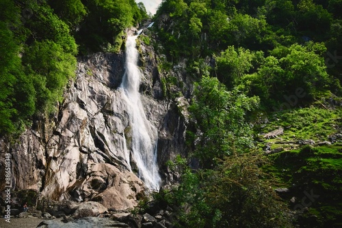 Aber Falls, part of Afron Goch, in the foothills of the Carneddau range, Snowdonia, North Wales. photo