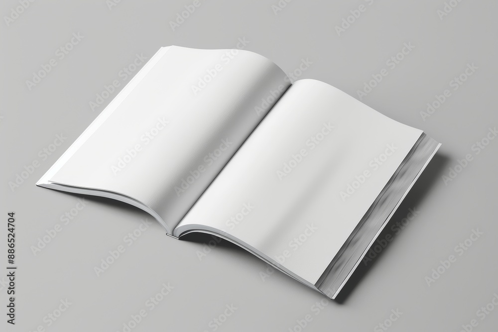 Typical A4 mockup of a magazine, book or catalog. Blank page or notepad on solid background. Typical A4 mockup of a magazine, book or catalog. Blank page or notepad on solid background.