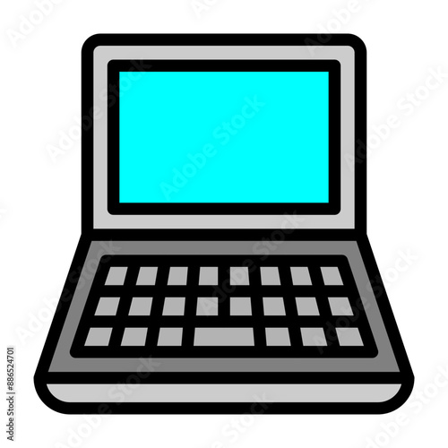 Laptop Vector Filled Icon Design