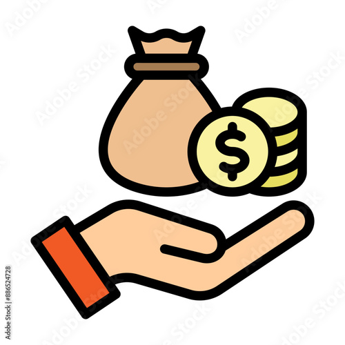 Finance Vector Filled Icon Design