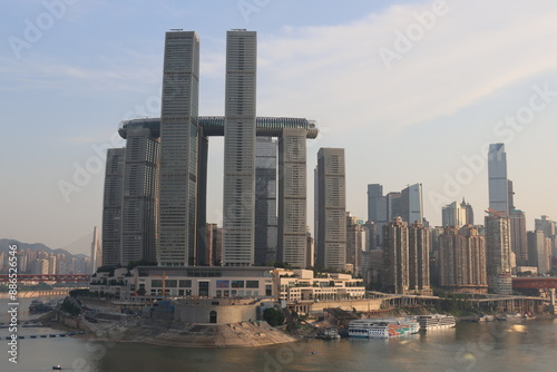 Raffles City Chongqing and the Yangtze River photo