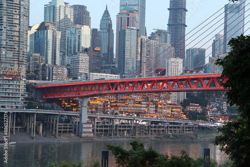 Canvas Print Radiant Mountain City: A Premier Collection of Chongqing Landscape Photography
