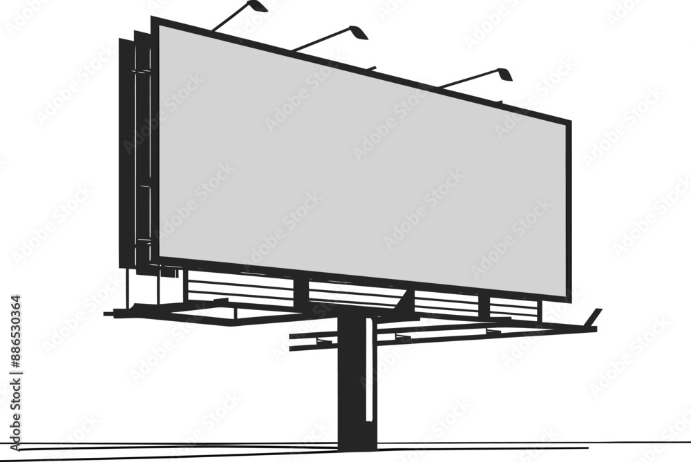 Obraz premium Isometric blank billboard illustration 