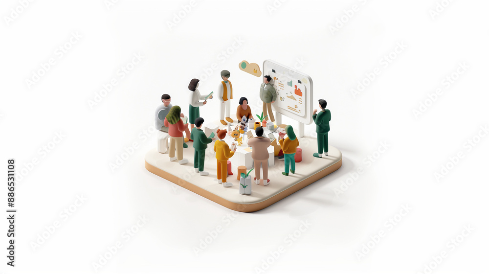 clay animation, Isometric view, inclusivity clay animation, Isometric view, inclusivity
