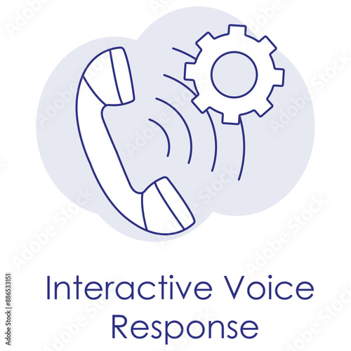  Interactive Voice Response (IVR) icon with editable stroke.
