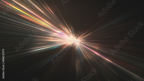 Background of retro film overly, image with scratch, dust and light leaks. Lens flare holographic effect background.