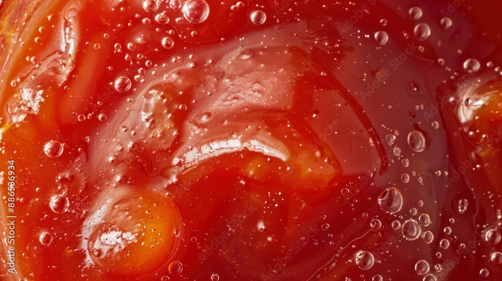 Texture of red ketchup or tomato sauce close-up. Food background. Tomato paste. Ketchup background Texture of red ketchup or tomato sauce close-up. Food background. Tomato paste. Ketchup background