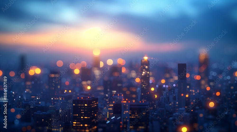 Fototapeta premium 夜の都会のボケライト