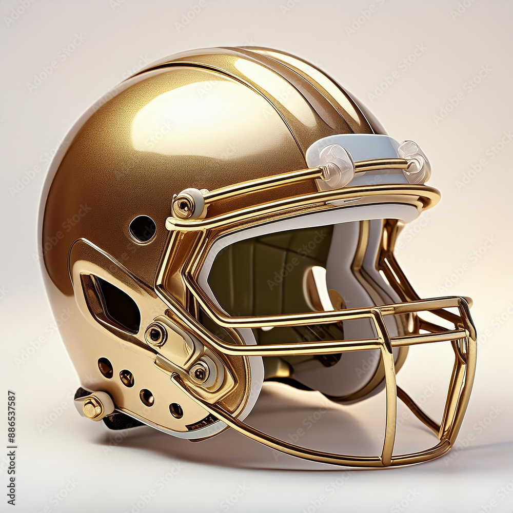Fototapeta premium Gold Helmet American Football