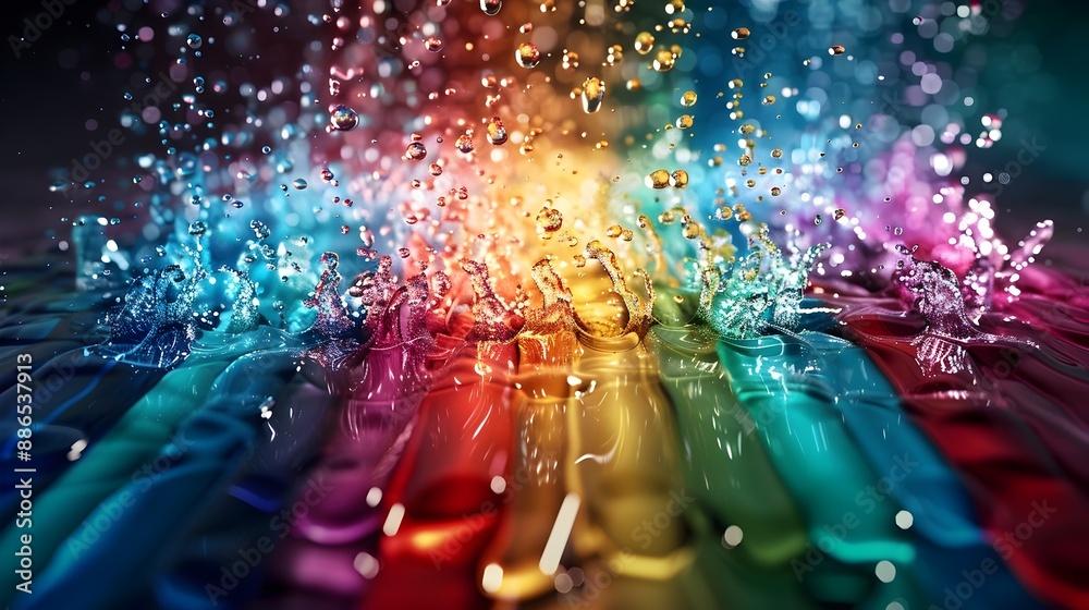 Vibrant Vomiting Rainbows Cascading into a Surreal Spectacle of Color and Motion Vibrant Vomiting Rainbows Cascading into a Surreal Spectacle of Color and Motion