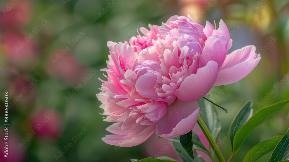 Pink Peony Flower in Bloom. Pink Peony Flower in Bloom.