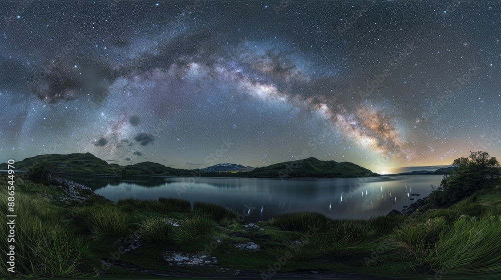 Milky Way Over a Tranquil Lake Milky Way Over a Tranquil Lake