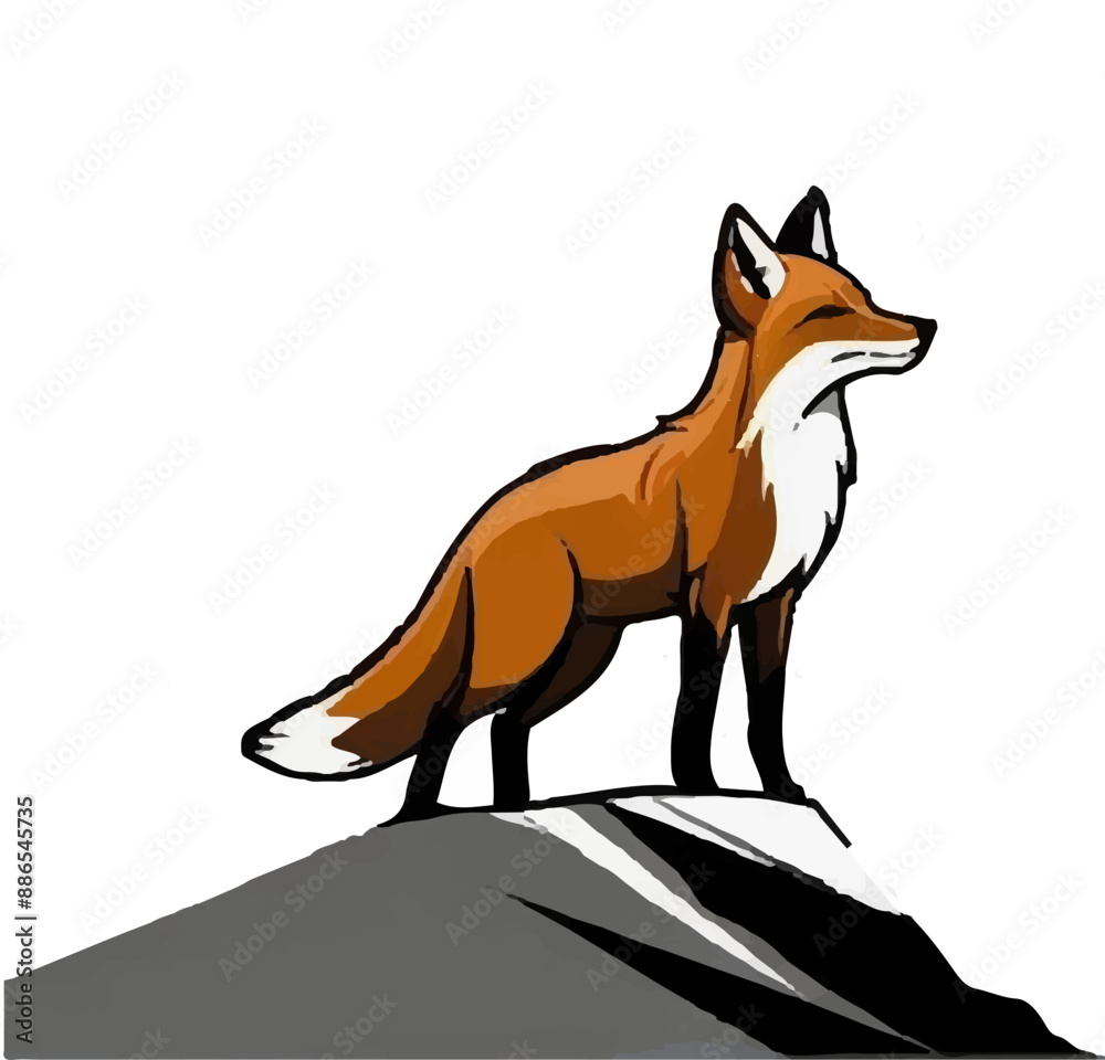 Fox Logo Vector Design 2024, Free Fox Logo Adobe Stock, Fox single icon
