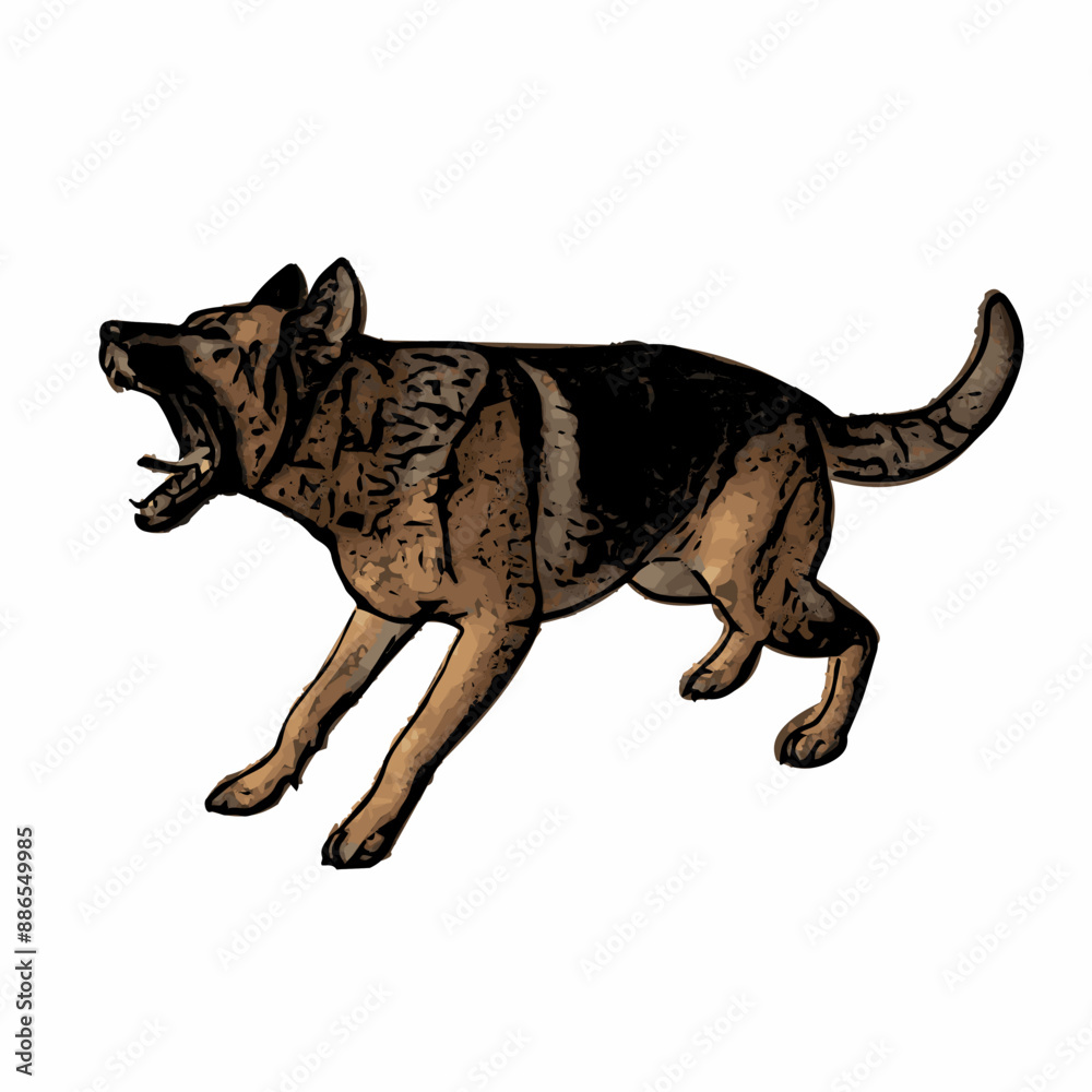 Fototapeta premium Realistic dog vector ilustration design 